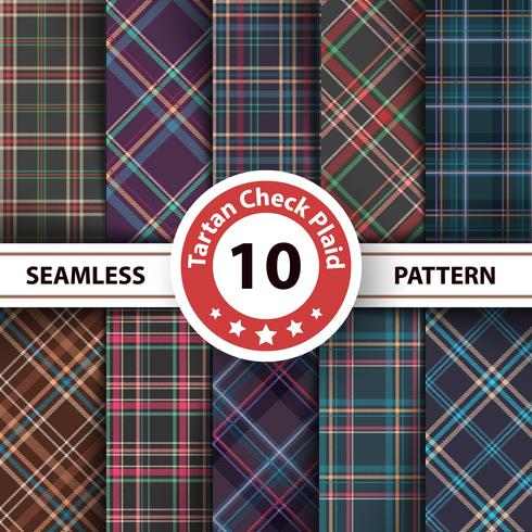 Classic tartan, Merry Christmas seamless patterns. vector