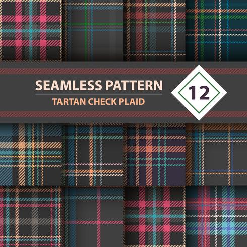 Classic tartan, Merry Christmas seamless patterns. vector