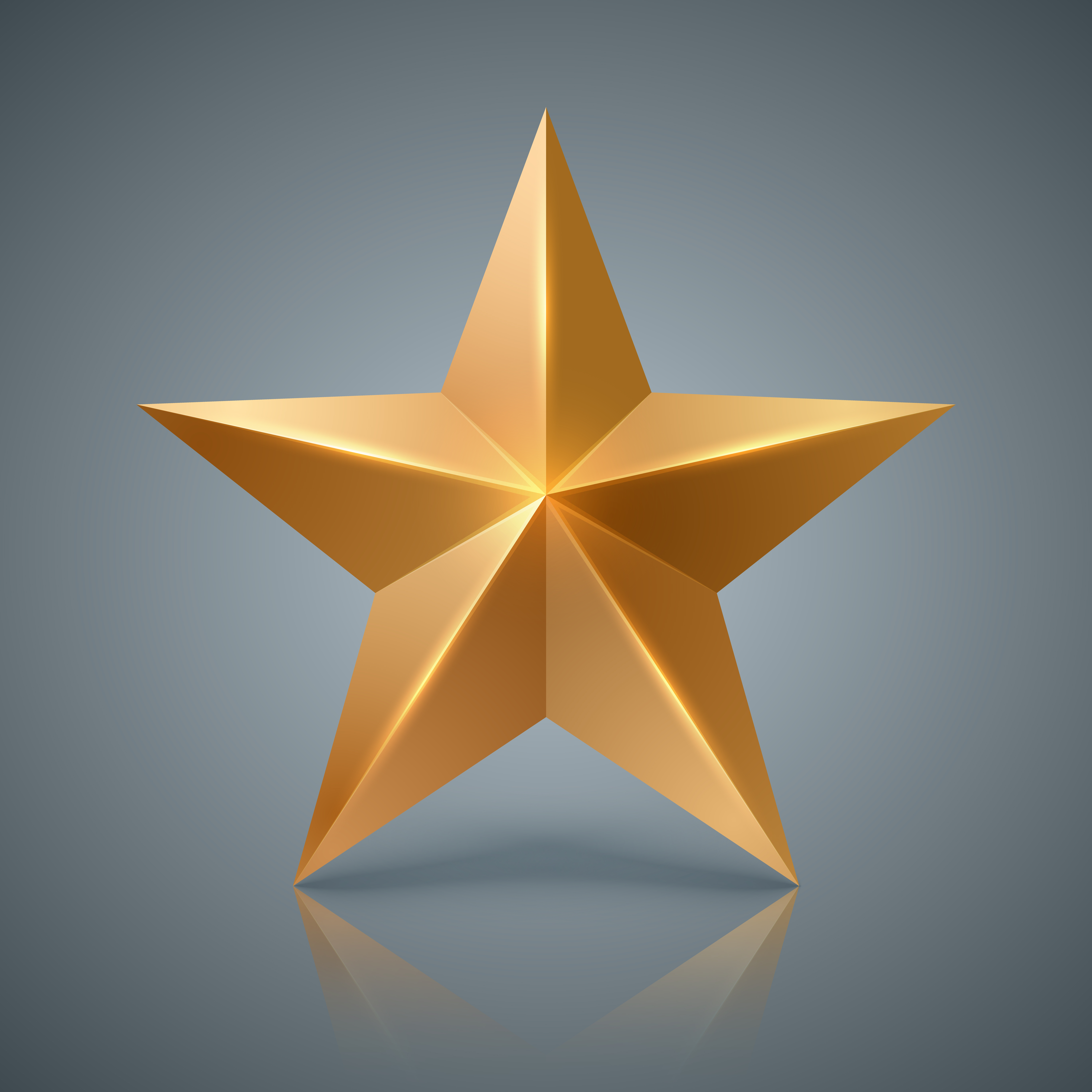 Download Gold star. 3D realistic icon 456675 - Download Free Vectors, Clipart Graphics & Vector Art