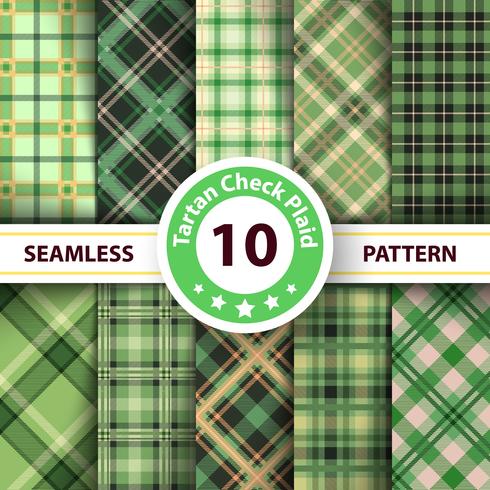 Classic tartan, Merry Christmas check plaid seamless patterns. vector