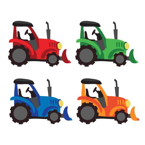 diseño de colección de vector de tractor