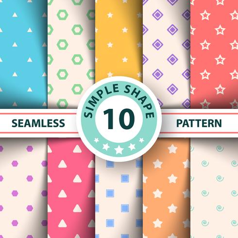 Color simple shape, Merry Christmas pattern. vector