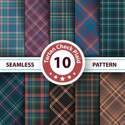 Classic tartan, Merry Christmas seamless patterns. vector