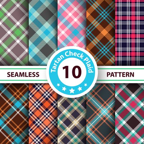 Classic tartan, Merry Christmas seamless patterns. vector