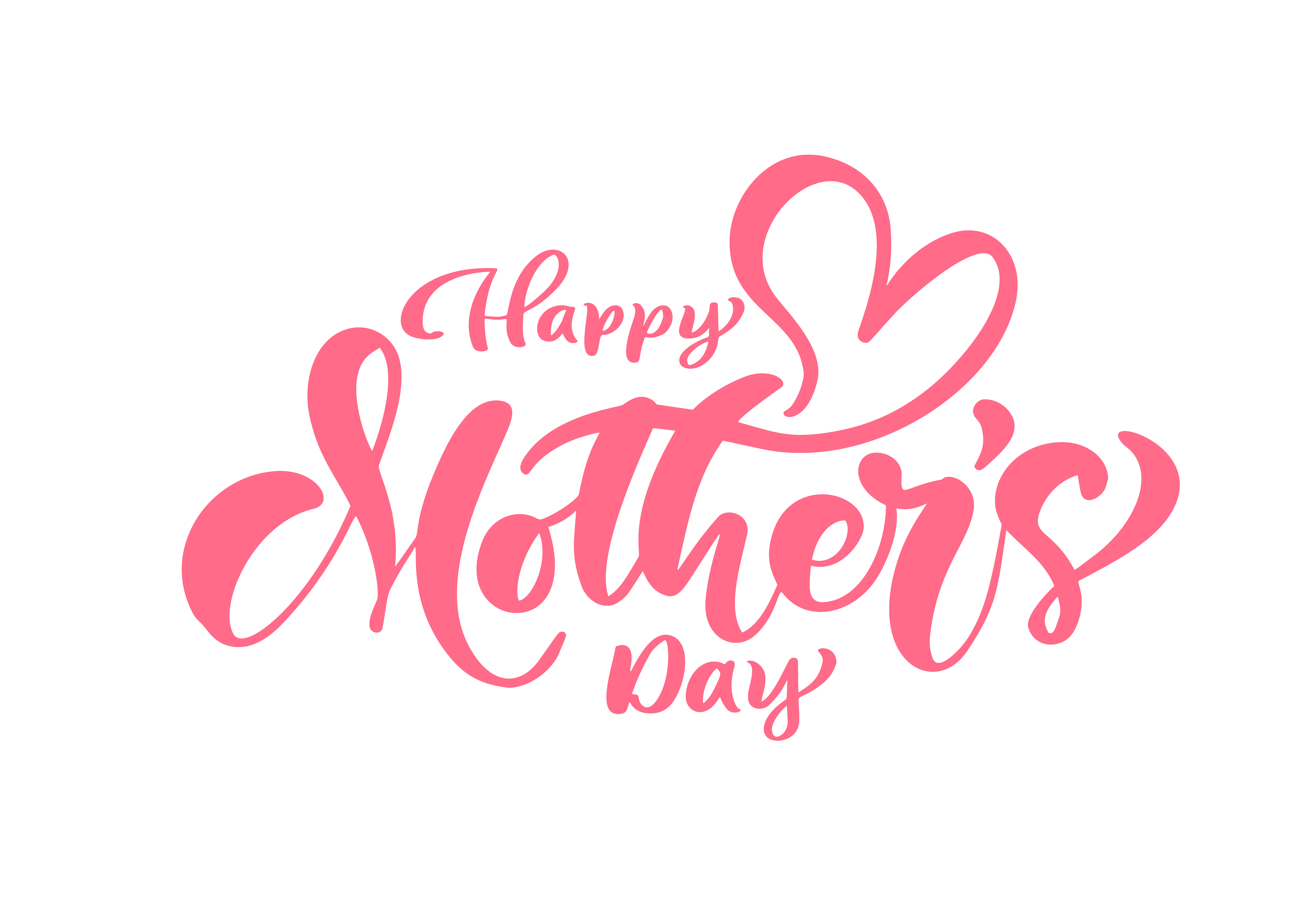 Download Happy Mother's Day pink vector calligraphy text ...