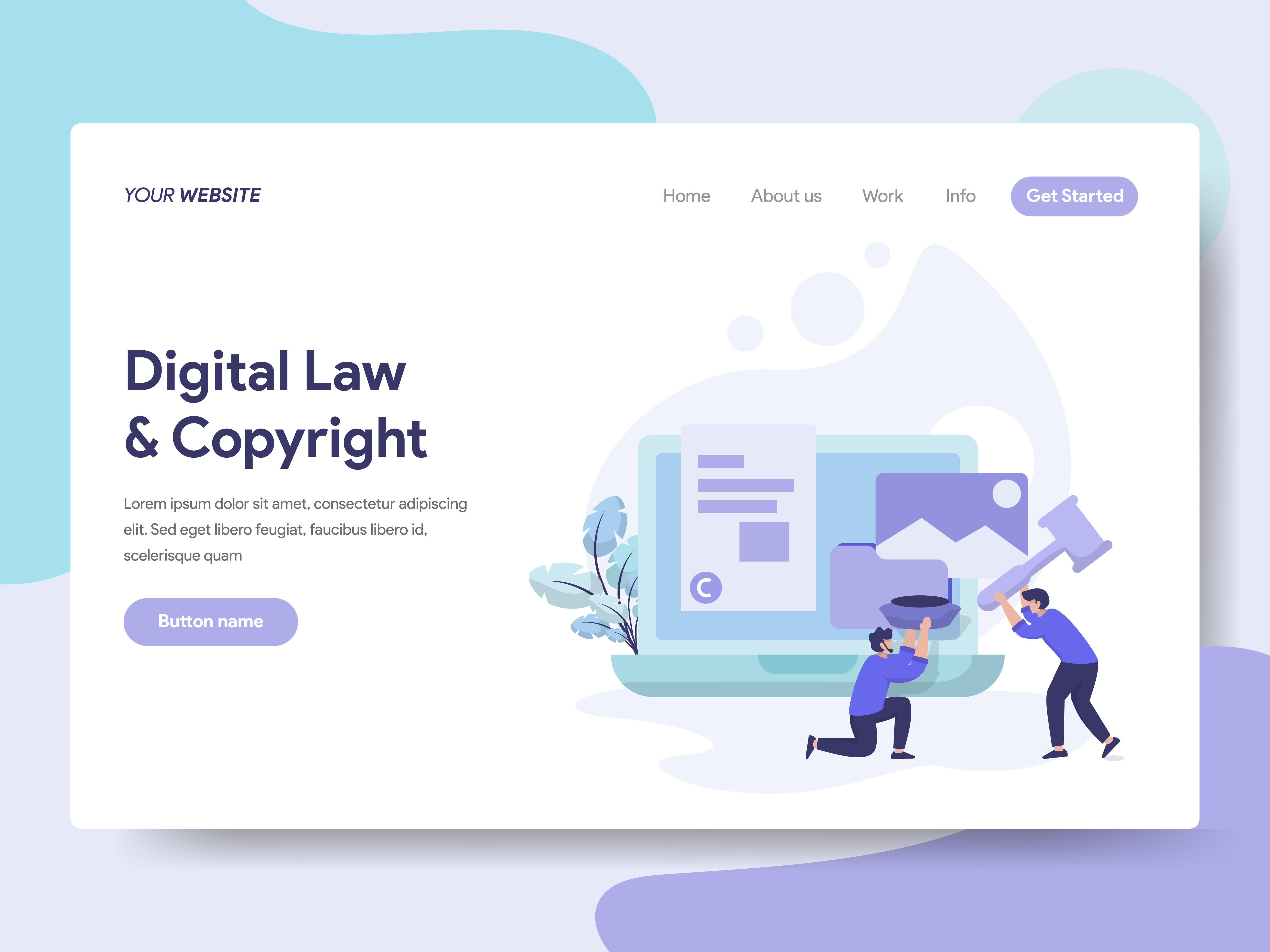 Download Landing page template of Digital Law and Copyright ...