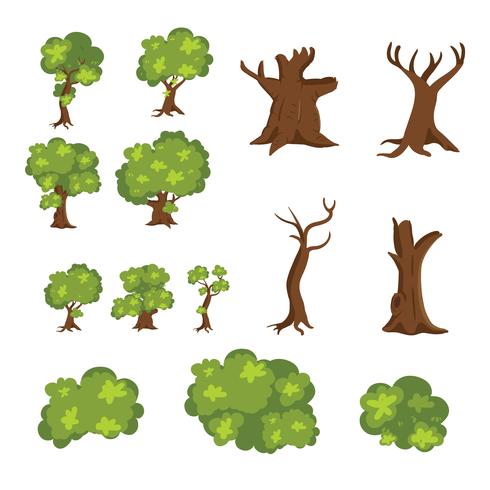 diseño de la colección de vectores de árboles