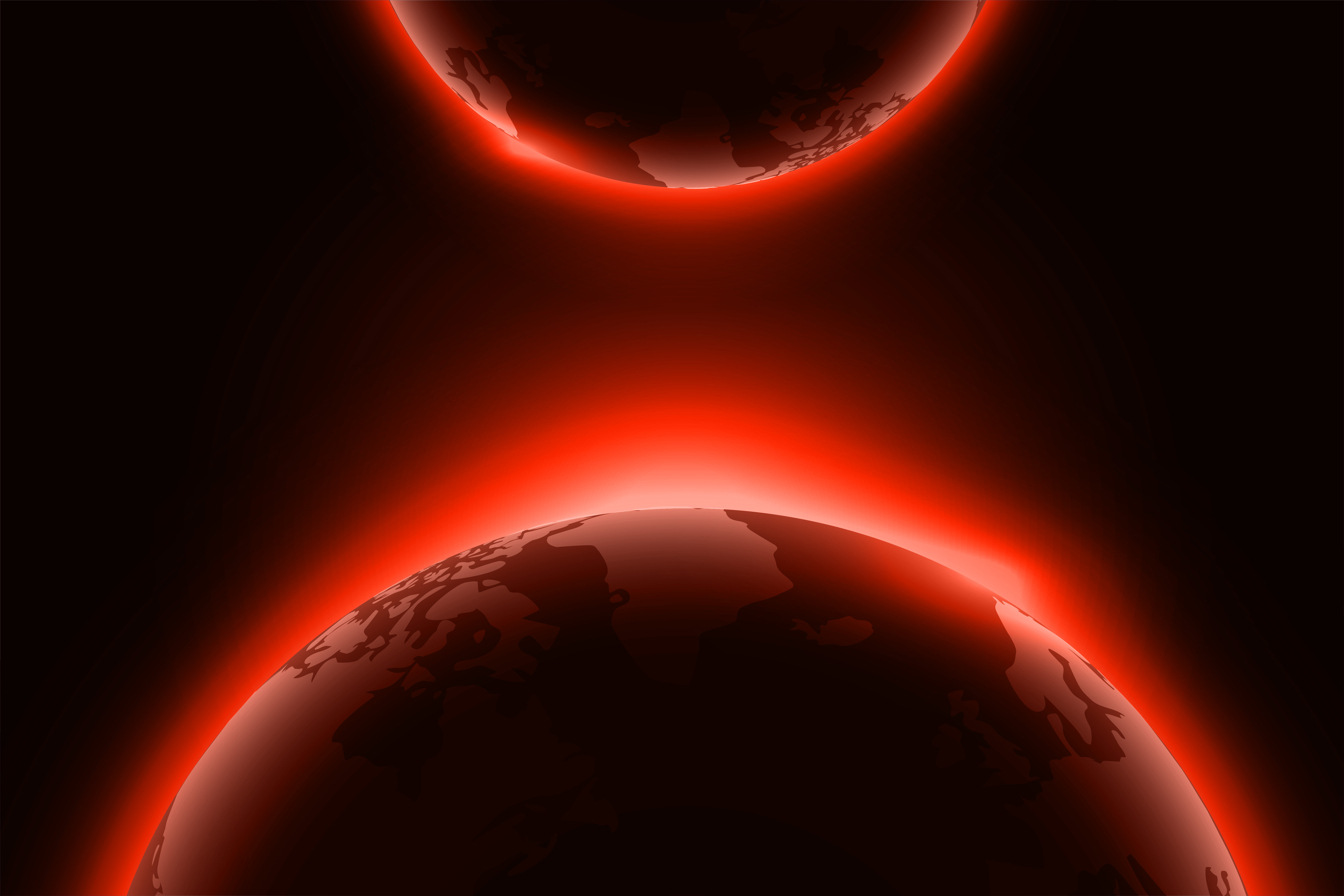 glowing red planet on black background - Download Free Vector Art, Stock Graphics & Images