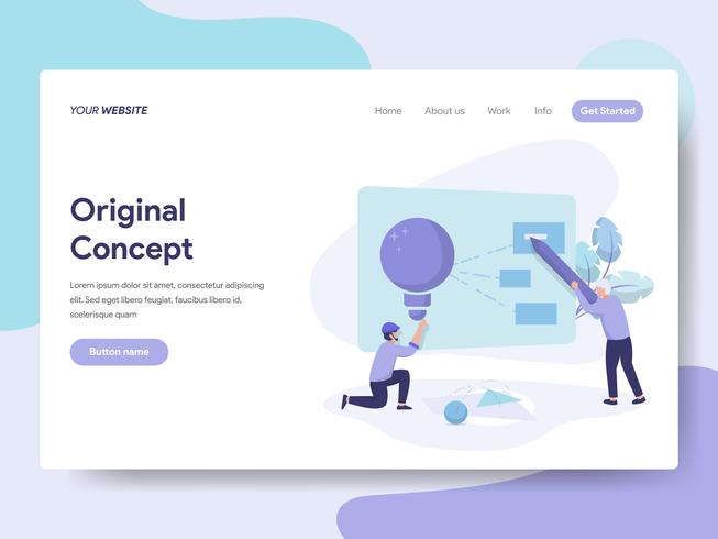 Landing page template of Original Concept Illustration Concept. Isometric flat design concept of web page design for website and mobile website.Vector illustration vector