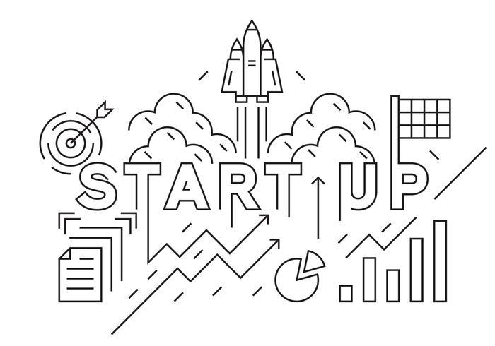 Start Up Company Banner Background Or Landing Page Business