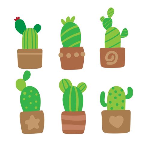 diseño de colección de vectores de cactus