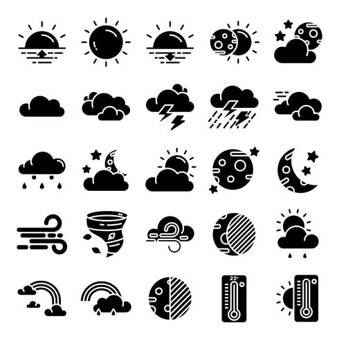 Pack de iconos del clima vector