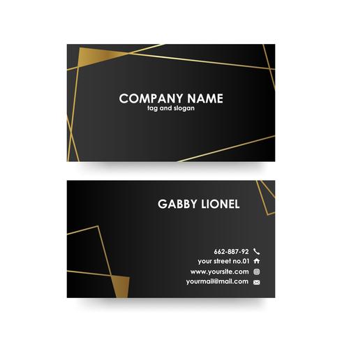 Creative and elegant double sided business card template vector