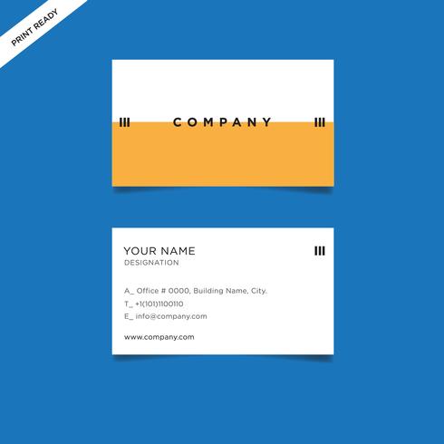 Professional Business card concept design, abstract vector illustration