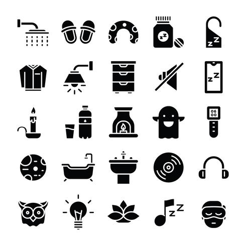 Sleeping icons pack vector