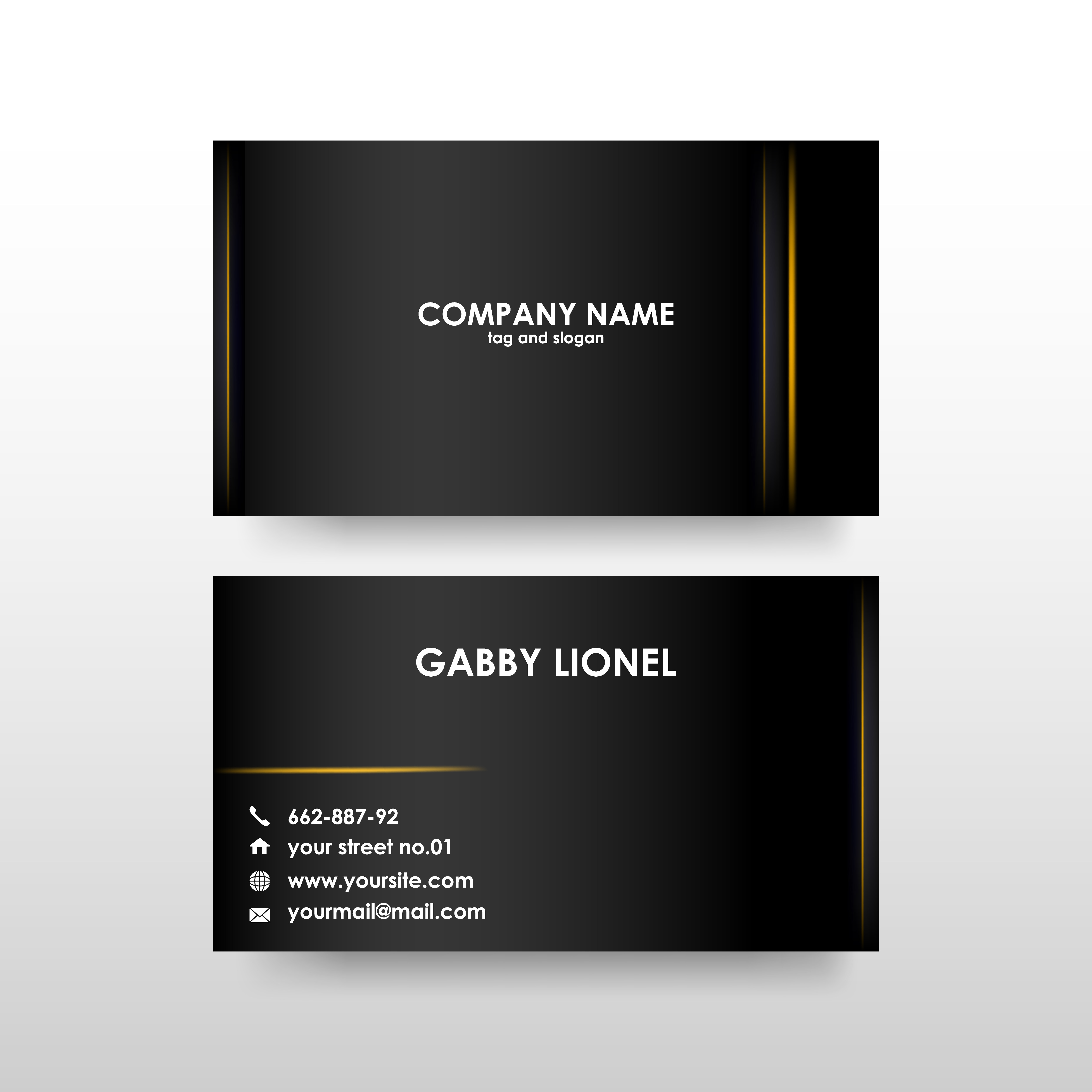 Creative and elegant double sided business card template 457808