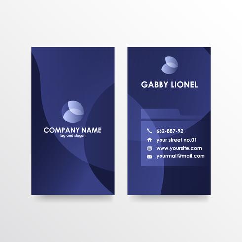 Creative and elegant double sided business card template vector