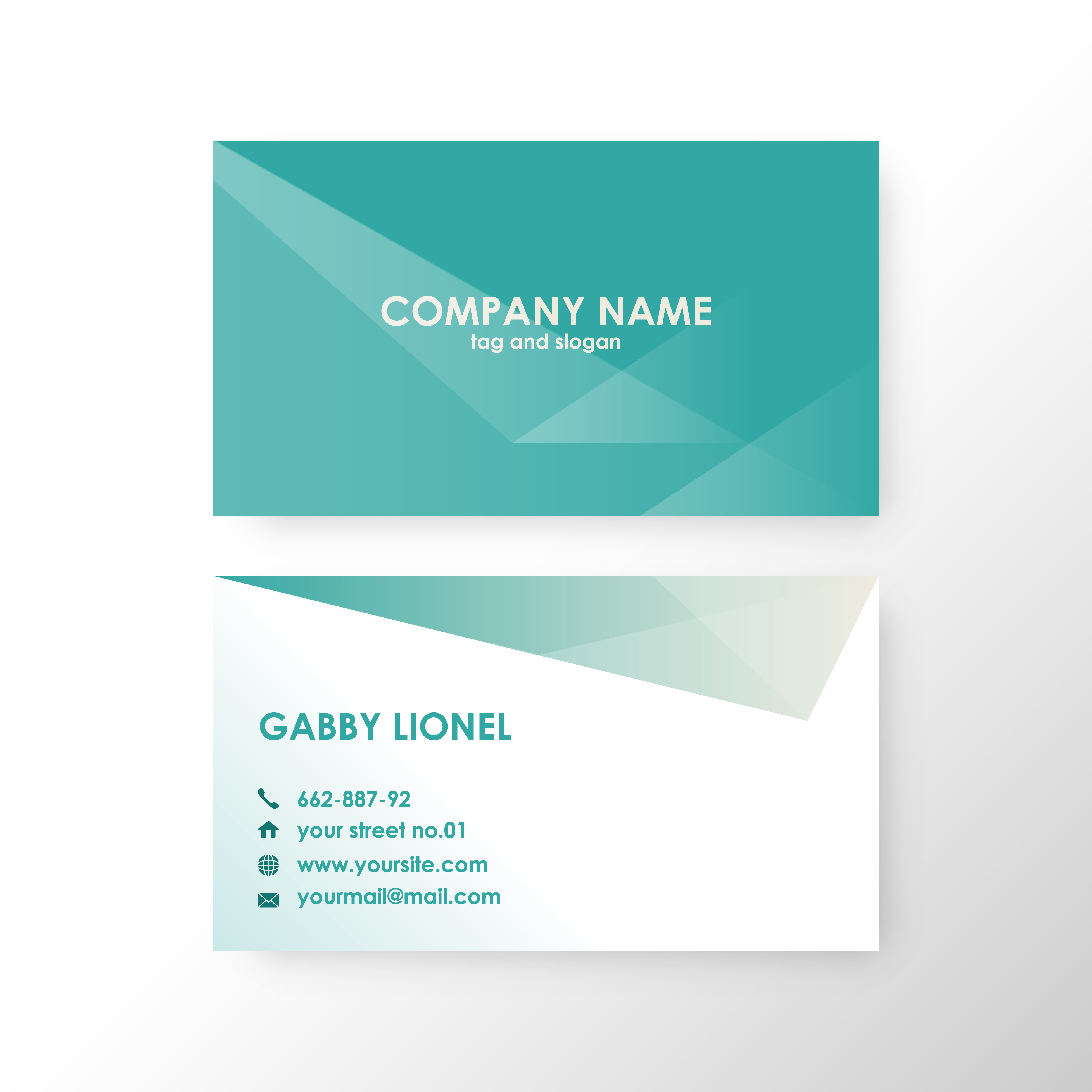 Creative and elegant double sided business card template 457829 Vector Art at Vecteezy