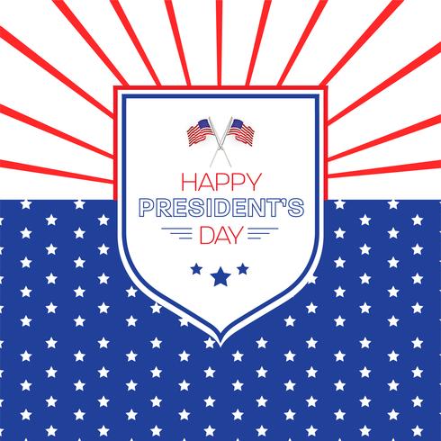 Happy President's day design background with copy space vector