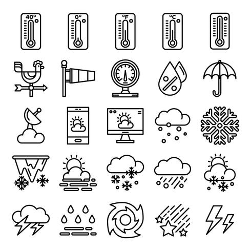 Pack de iconos del clima vector