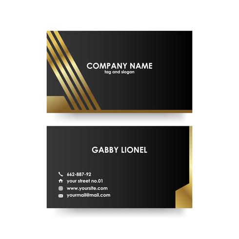 Creative and elegant double sided business card template vector