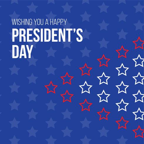 Happy President's day design background with copy space vector