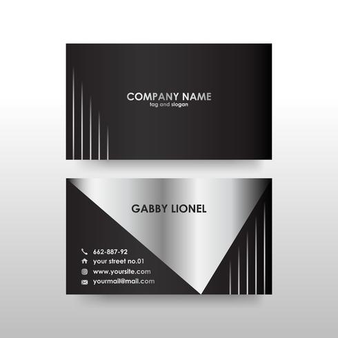 Creative and elegant double sided business card template vector