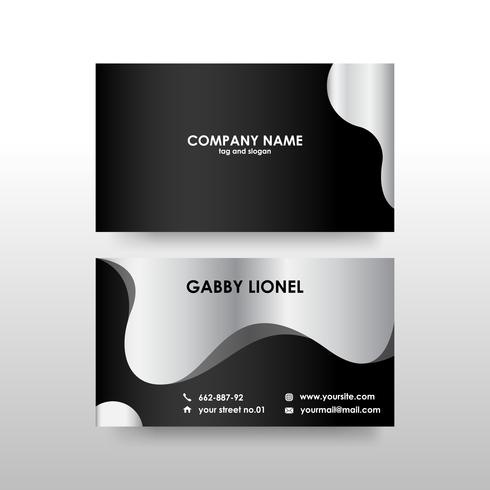 Creative and elegant double sided business card template vector