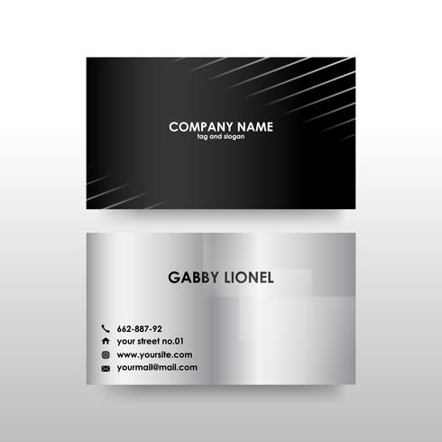 Creative and elegant double sided business card template vector