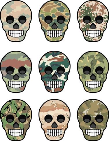 army emblem with skull vector