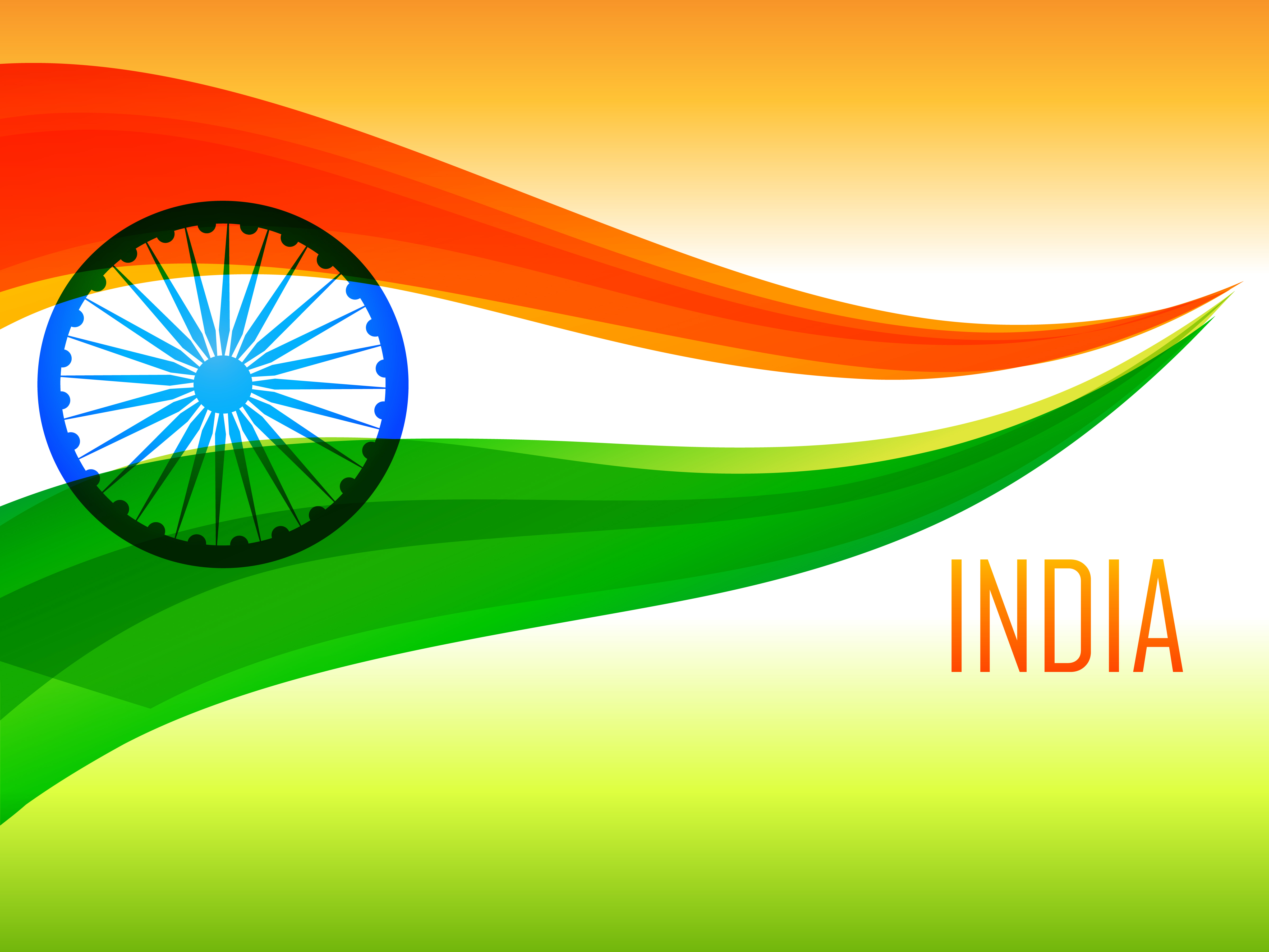 indian flag made with tricolor wave 458100 Vector Art at Vecteezy