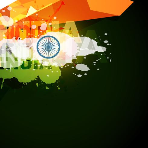 abstract style indian flag vector