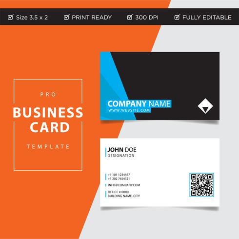 Modern style creative business card and name card, horizontal simple clean template vector design double sided print ready
