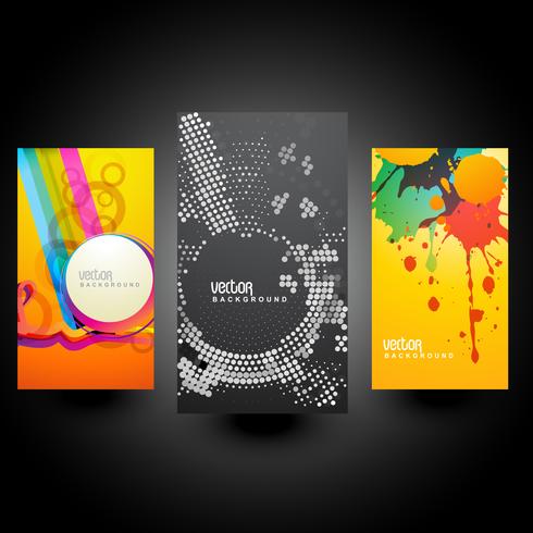 tarjetas abstractas creativas vector