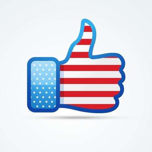 social american flag vector