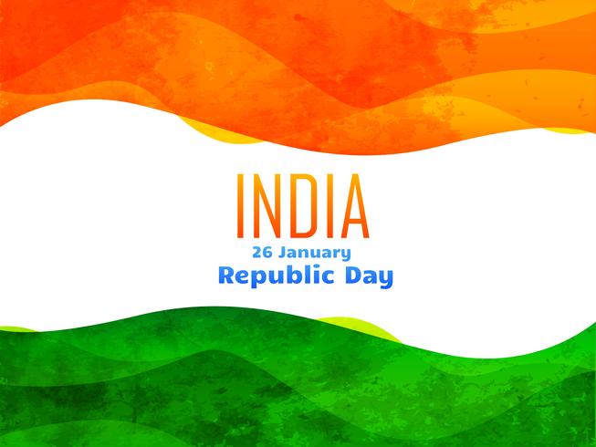 diseño del día de la República India hecha con textura vector