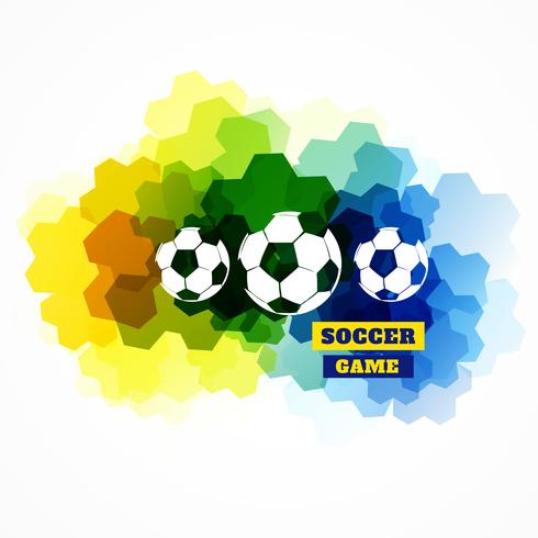 diseño de fútbol colorido vector