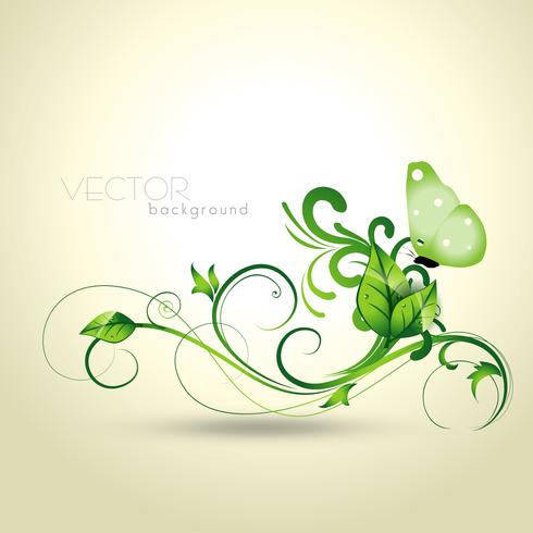 floral butterfly vector