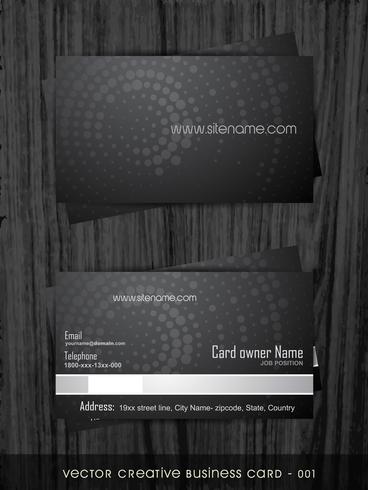 business card template vector