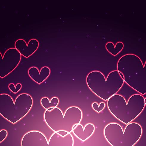 attractive background of hearts vector