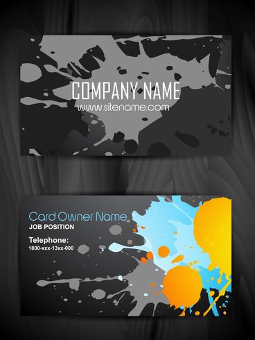 grunge style business card design vector