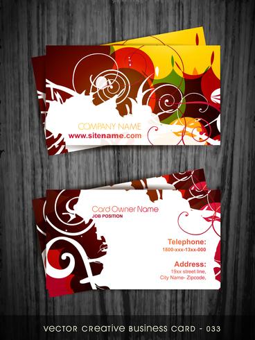 abstract business card design vector