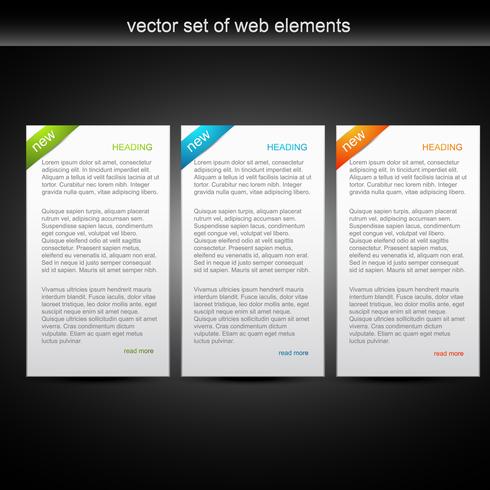 vector conjunto de tres banner web