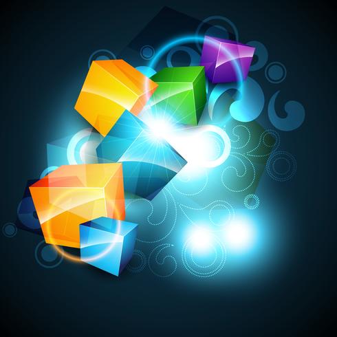 colorful box background vector