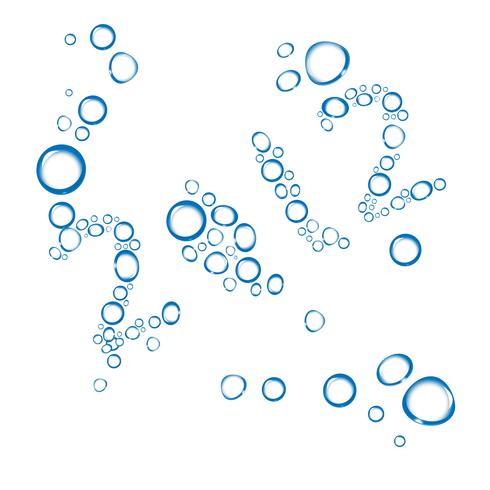water bubble new year vector