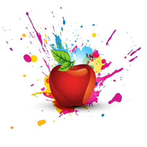 abstract colorful apple design vector