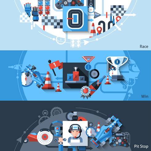 Racing Banner Set vector