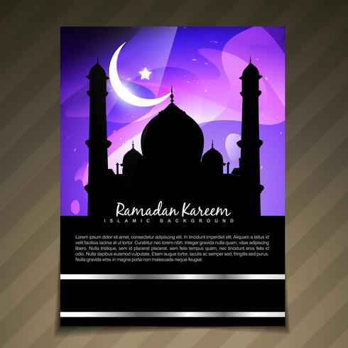 plantilla de ramadan con estilo vector