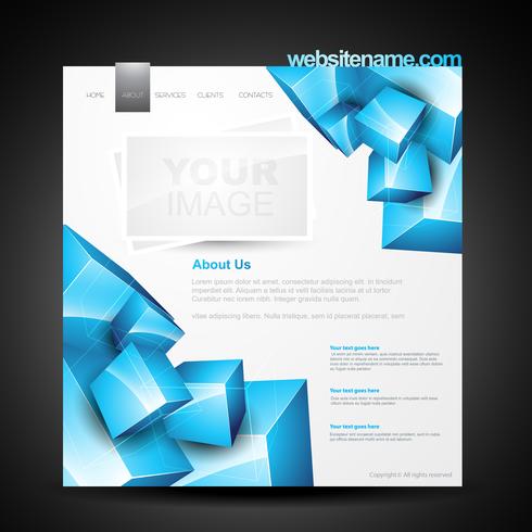 webpage template vector