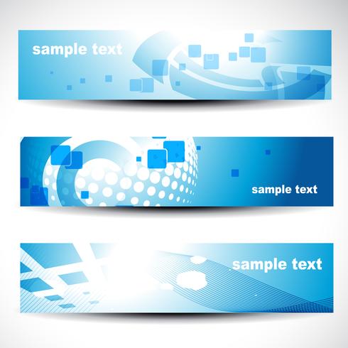 abstract header set vector